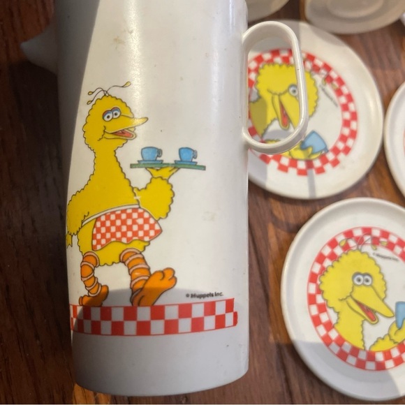 Vintage Chilton Globe Inc Muppets Sesame Street Play Dishes Tea Set 7 pieces - Picture 7 of 12